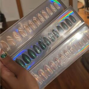 Modelones Nail Gel Set - Green and Nude